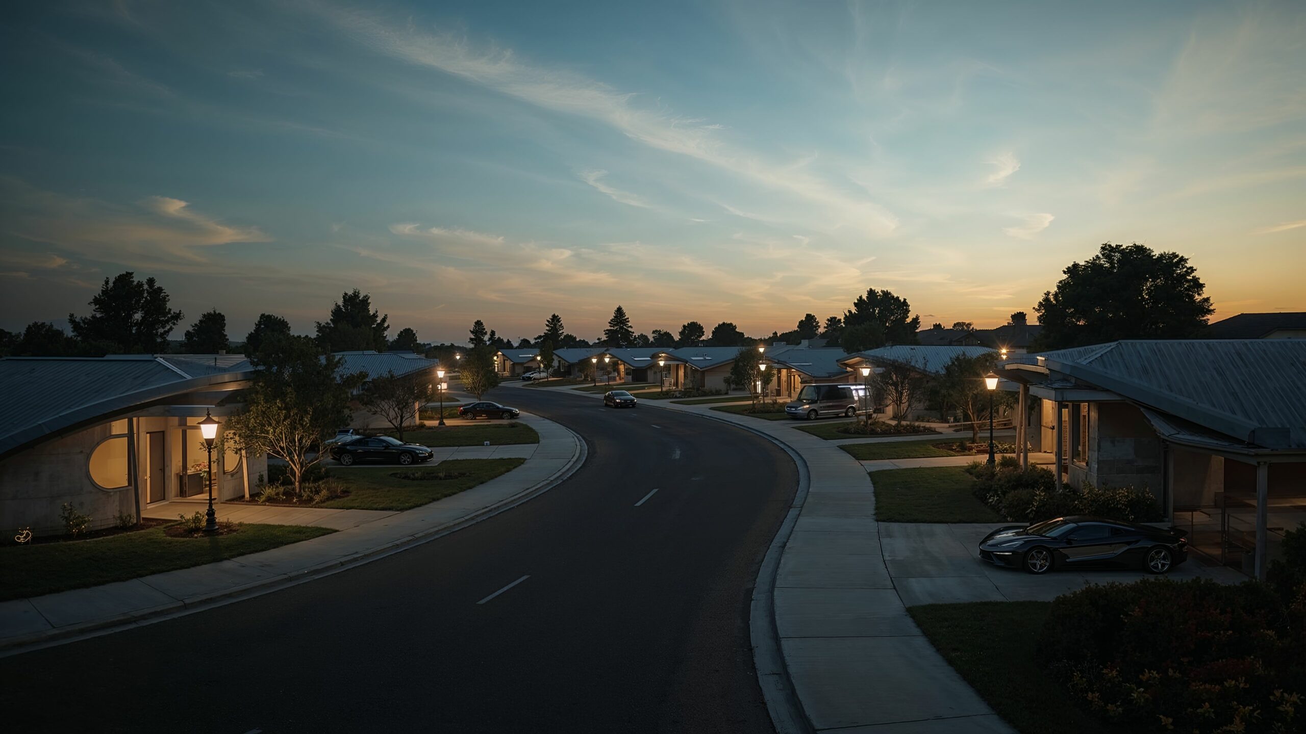 Lucid_Realism_a_serene_and_futuristic_neighborhood_of_sleek_si_1_MoreDetail-v2_1K_3840x2160